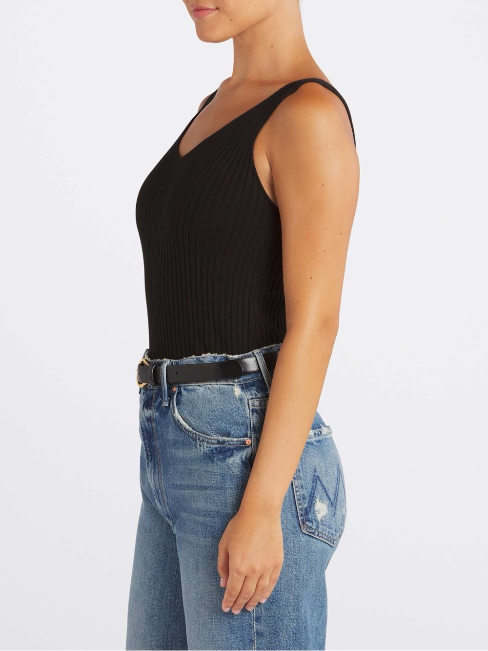 NEW PINK CLOVER Amalfi Sweater Tank Top Shirt Medium Black NWT Stitch Fix - Picture 5 of 12